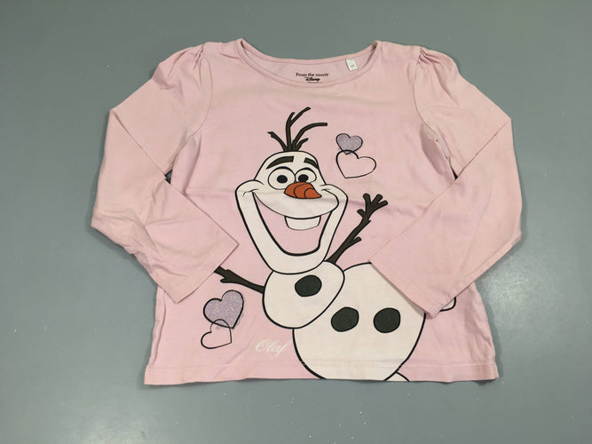 T-shirt m.l rose Olaf, moins cher chez Petit Kiwi