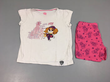 Pyjashort 2pcs jersey blanc Pat'patrouille