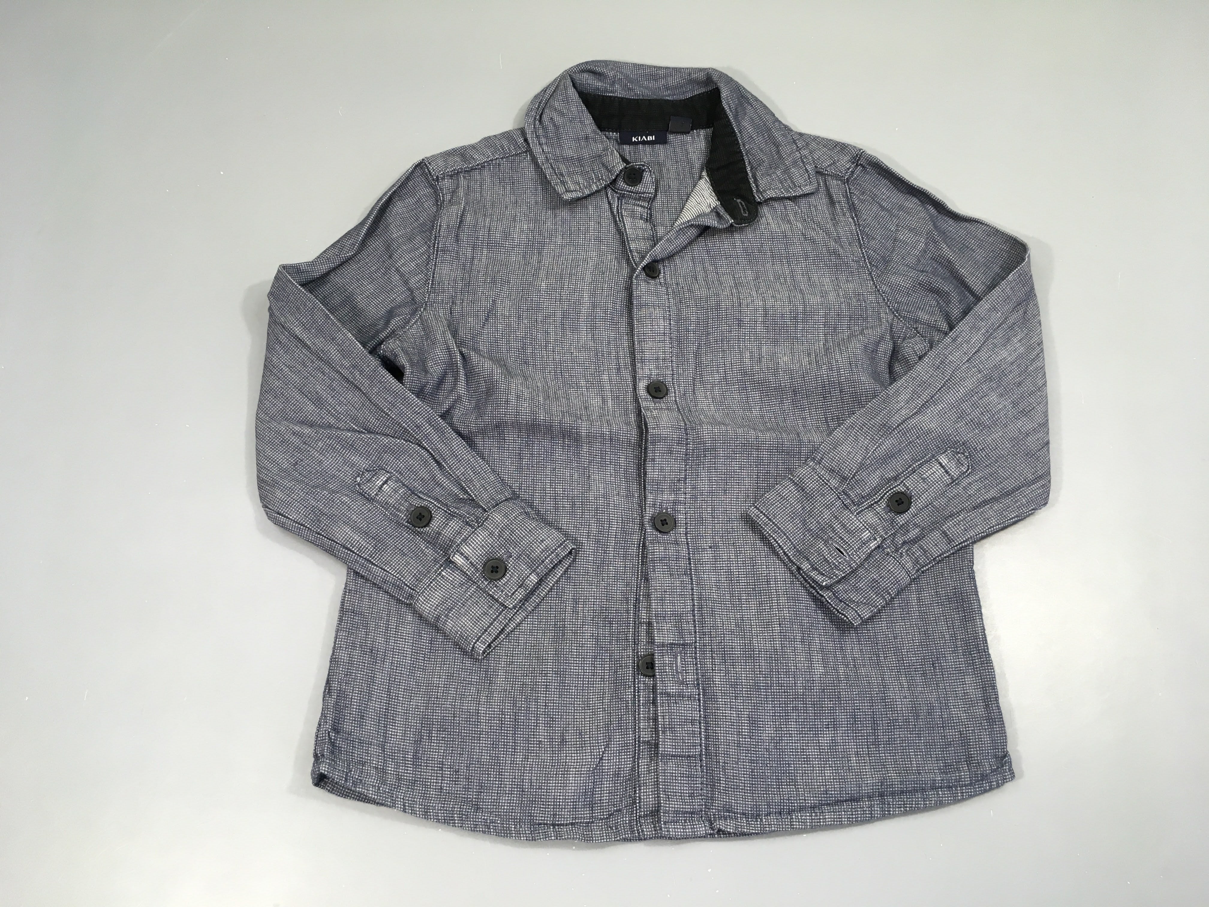 Chemise m.l bleu chiné