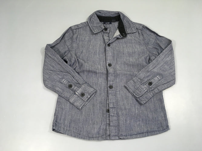 Chemise m.l bleu chiné, moins cher chez Petit Kiwi