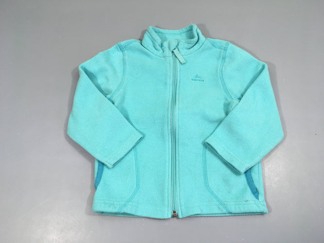 Polar zippé turquoise, moins cher chez Petit Kiwi