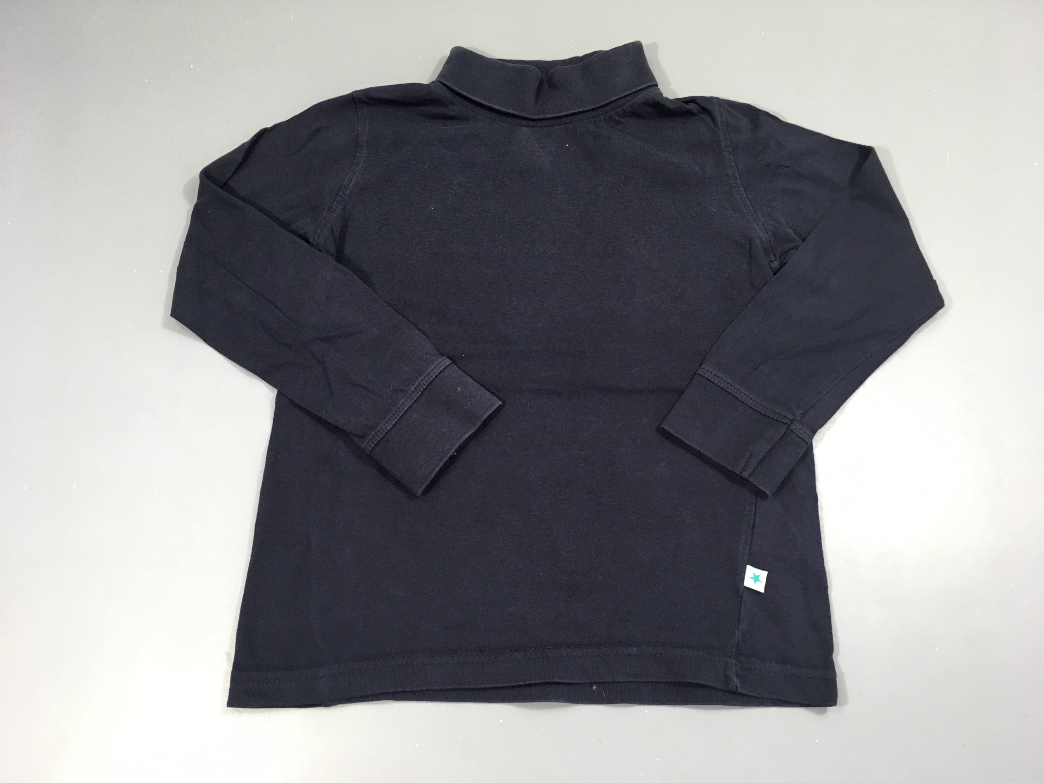 T-shirt col roulé bleu marine