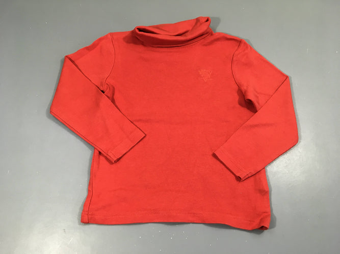 T-shirt col roulé orange, moins cher chez Petit Kiwi
