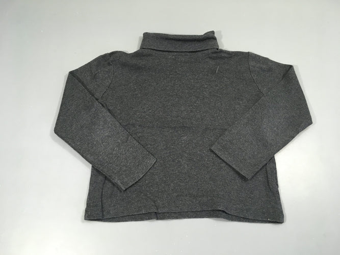 T-shirt col roulé gris chiné, moins cher chez Petit Kiwi