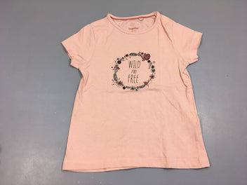 T-shirt m.c vieux rose wild and free