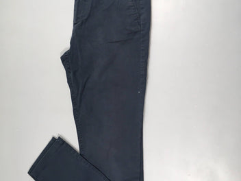 Pantalon bleu foncé Skinny fit légèrement délavé