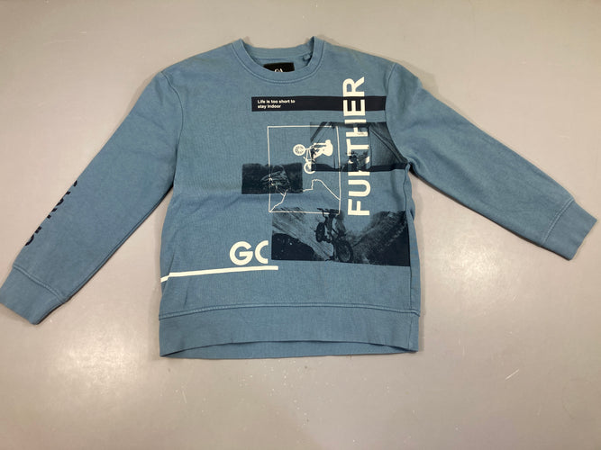 Sweat bleu vélo, moins cher chez Petit Kiwi
