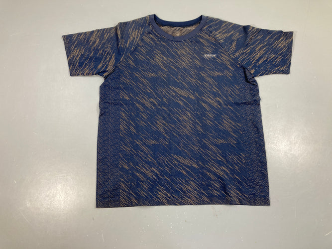 T-shirt m.c se sport bleu chiné biais KipRun, moins cher chez Petit Kiwi