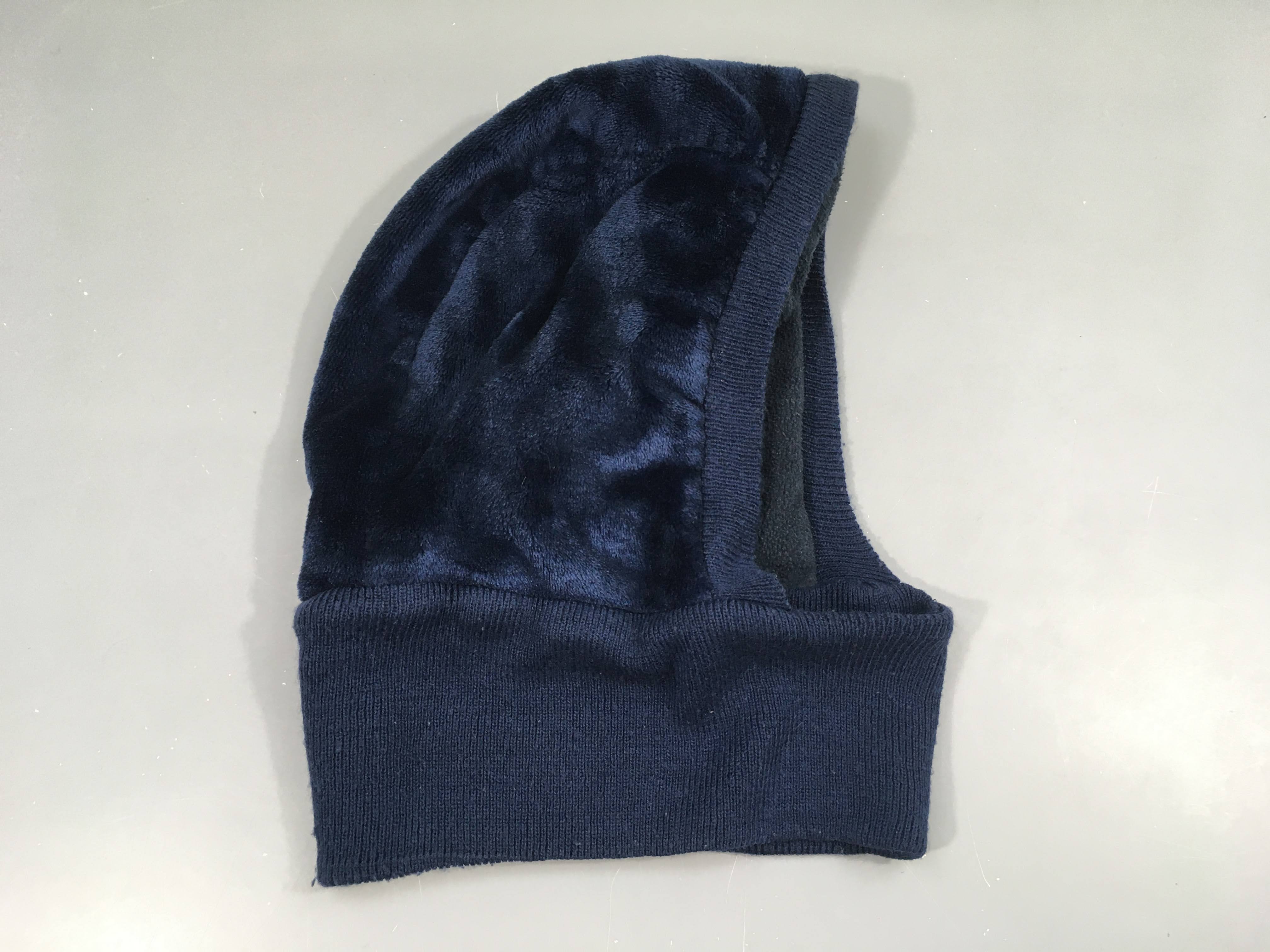 Cagoule velours bleu foncé