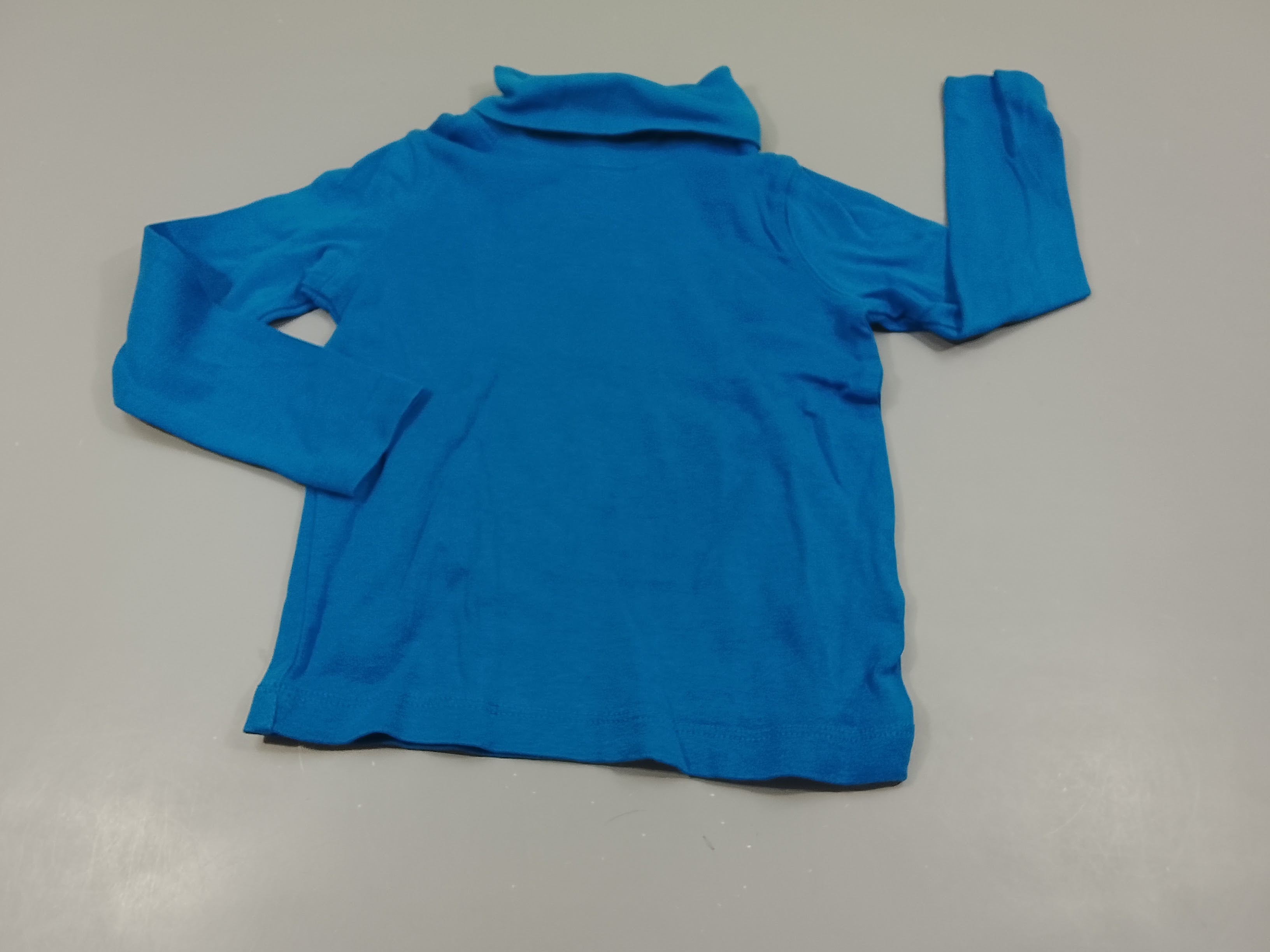 T-shirt m.l col roulé bleu