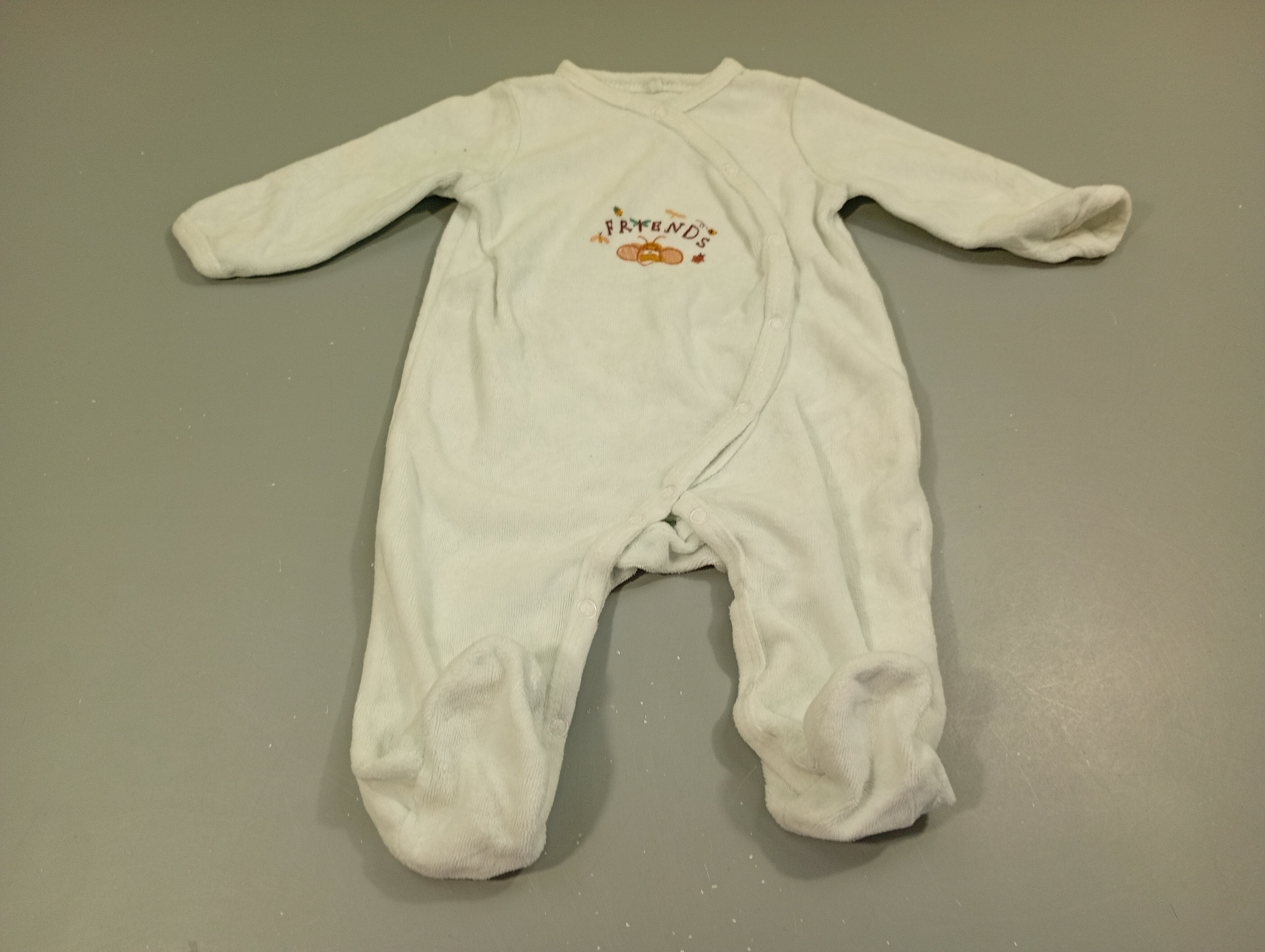 Pyjama velours blanc , abeille 