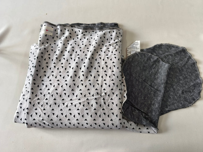 Echarpe de portage Tricot-Slen organic grise triangles, 3-15kgs, moins cher chez Petit Kiwi