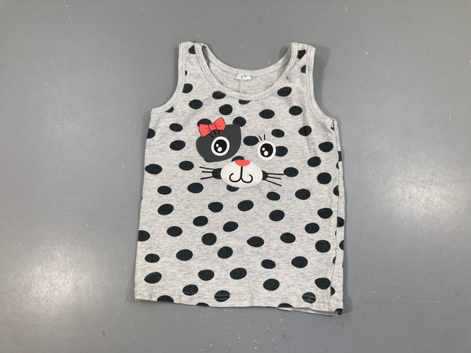 Chemisette s.m grise Minnie pois, moins cher chez Petit Kiwi