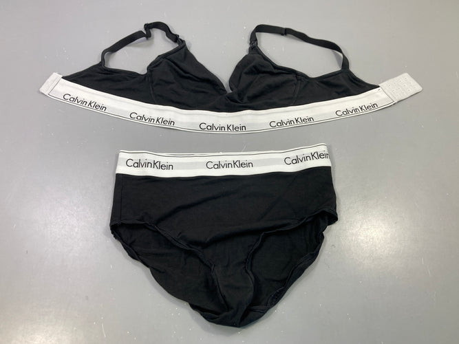 Ensemble soutien-gorge d'allaitement et culotte noir, moins cher chez Petit Kiwi