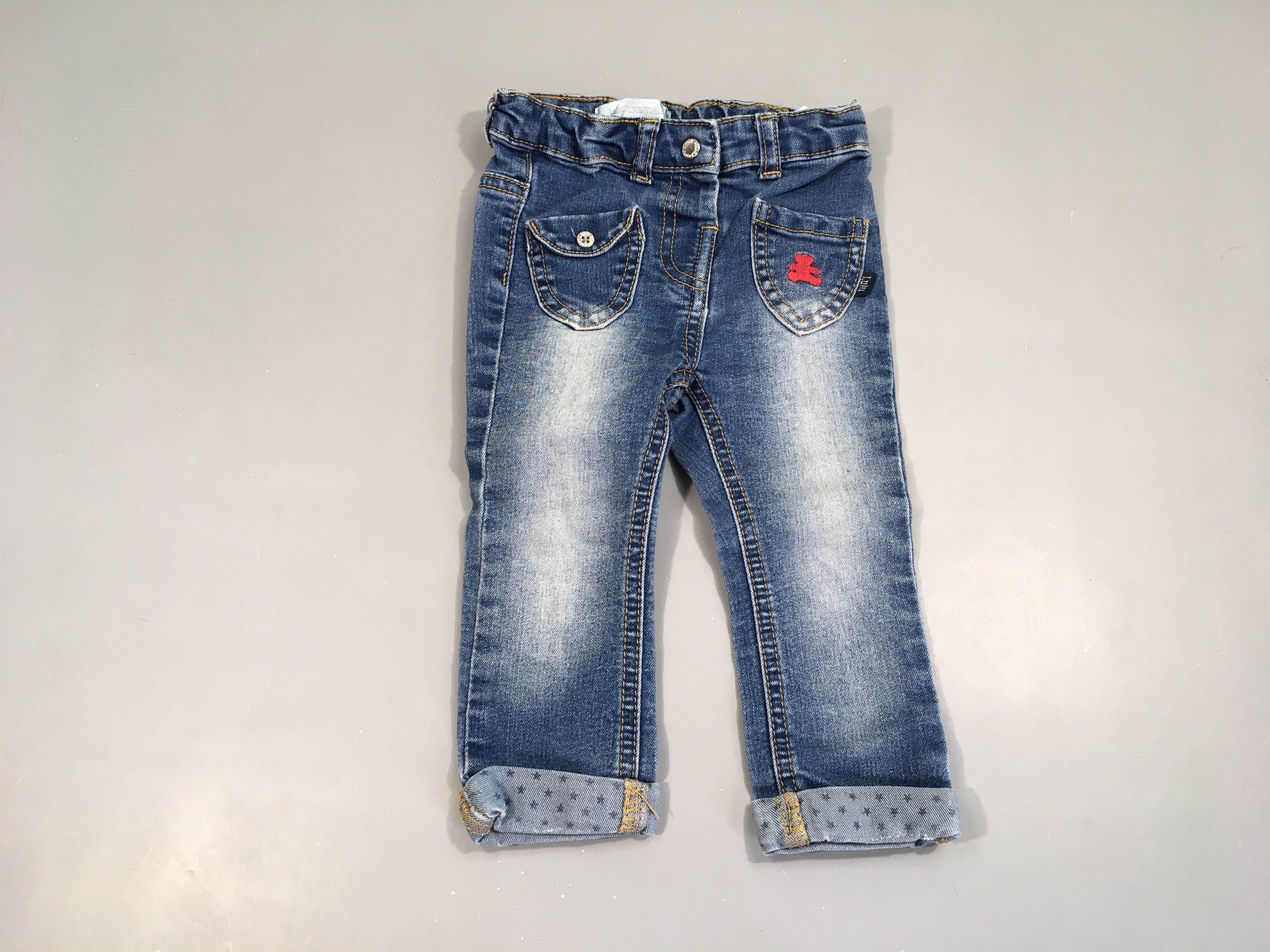 Jeans à revers étoiles