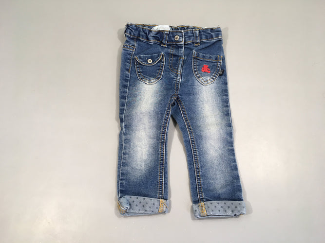 Jeans à revers étoiles, moins cher chez Petit Kiwi