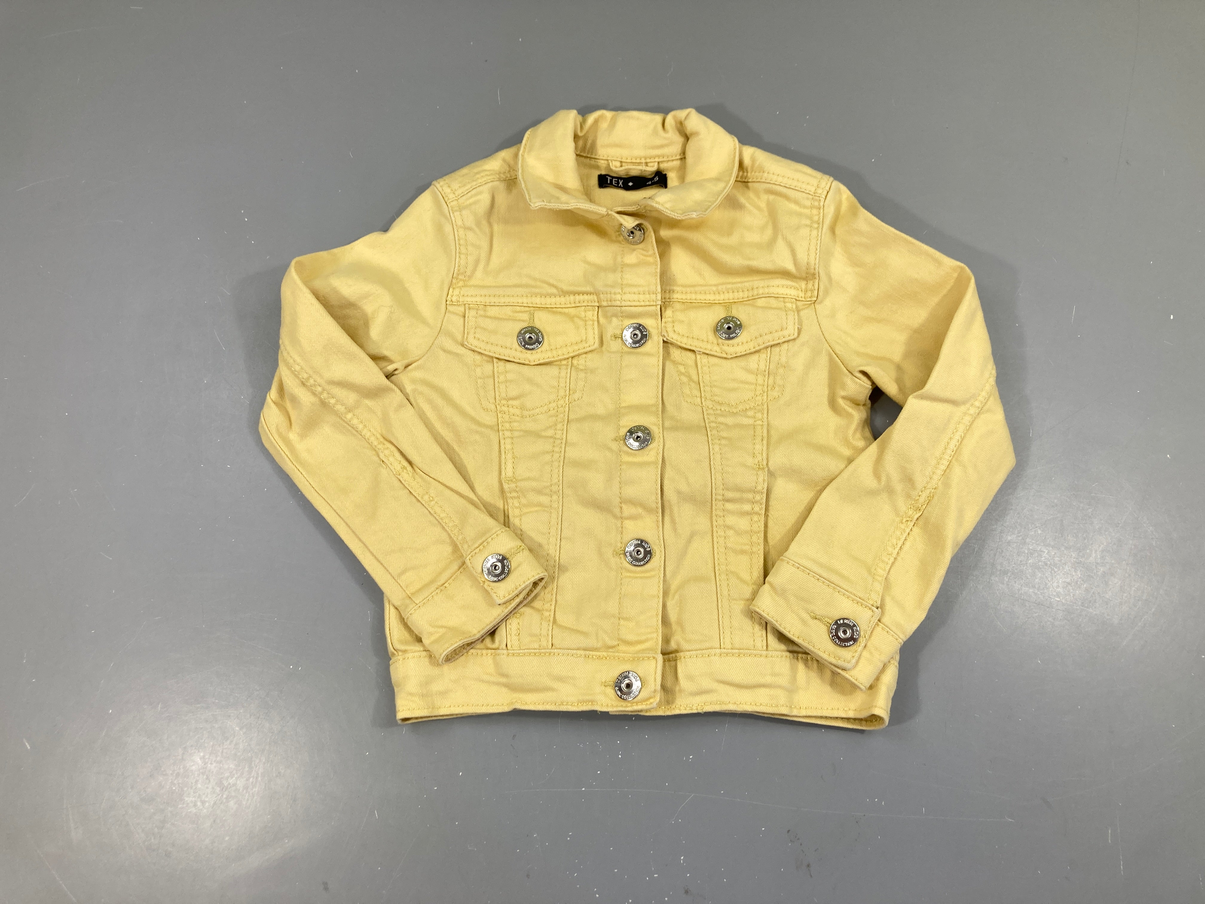 Veste en jean jaune clair