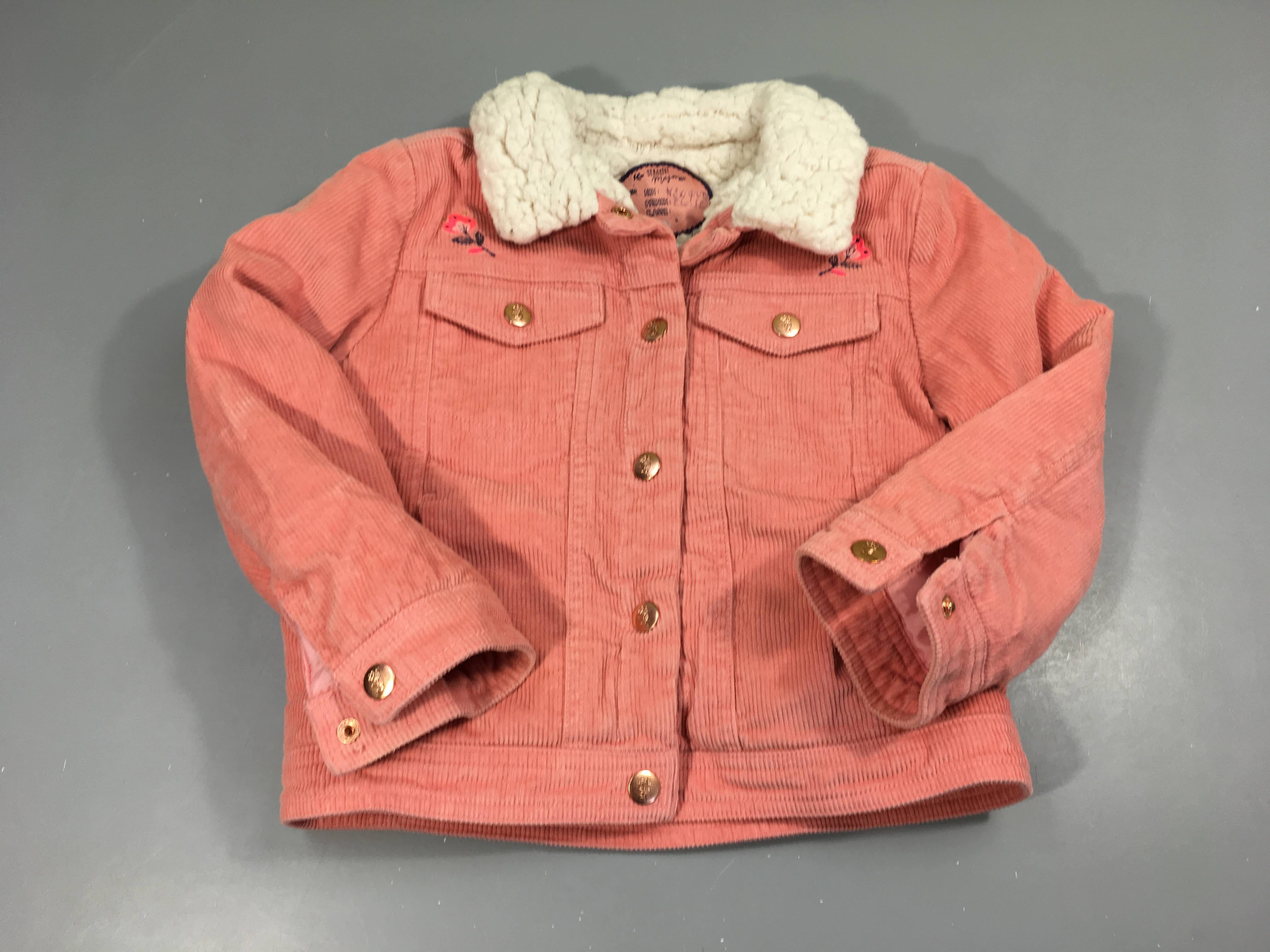 Veste velours côtelé rose