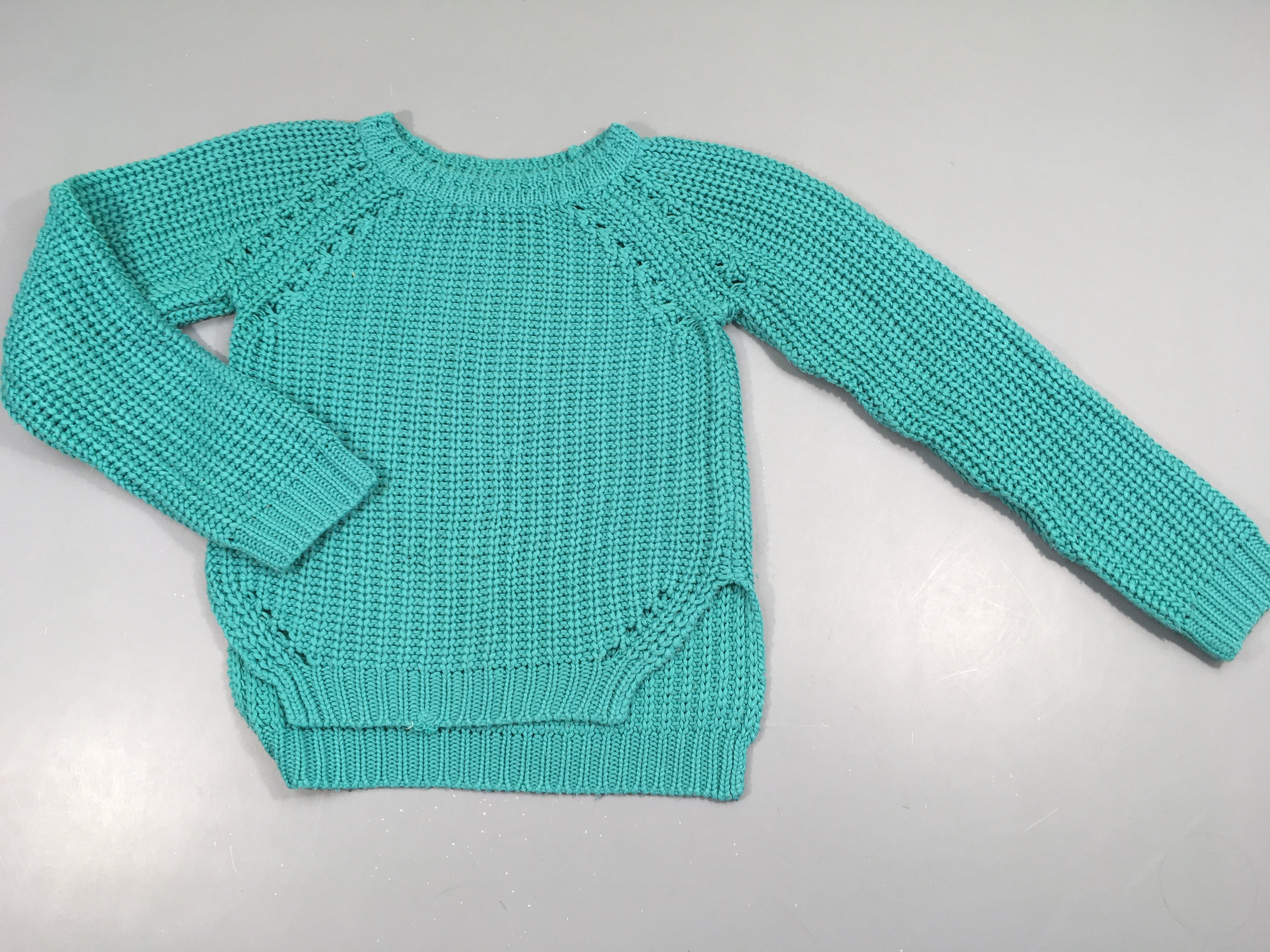 Pull grosses mailles vertes