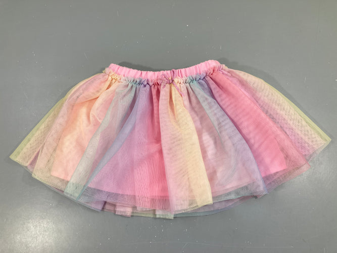 Jupe tulle arc-en-ciel, moins cher chez Petit Kiwi