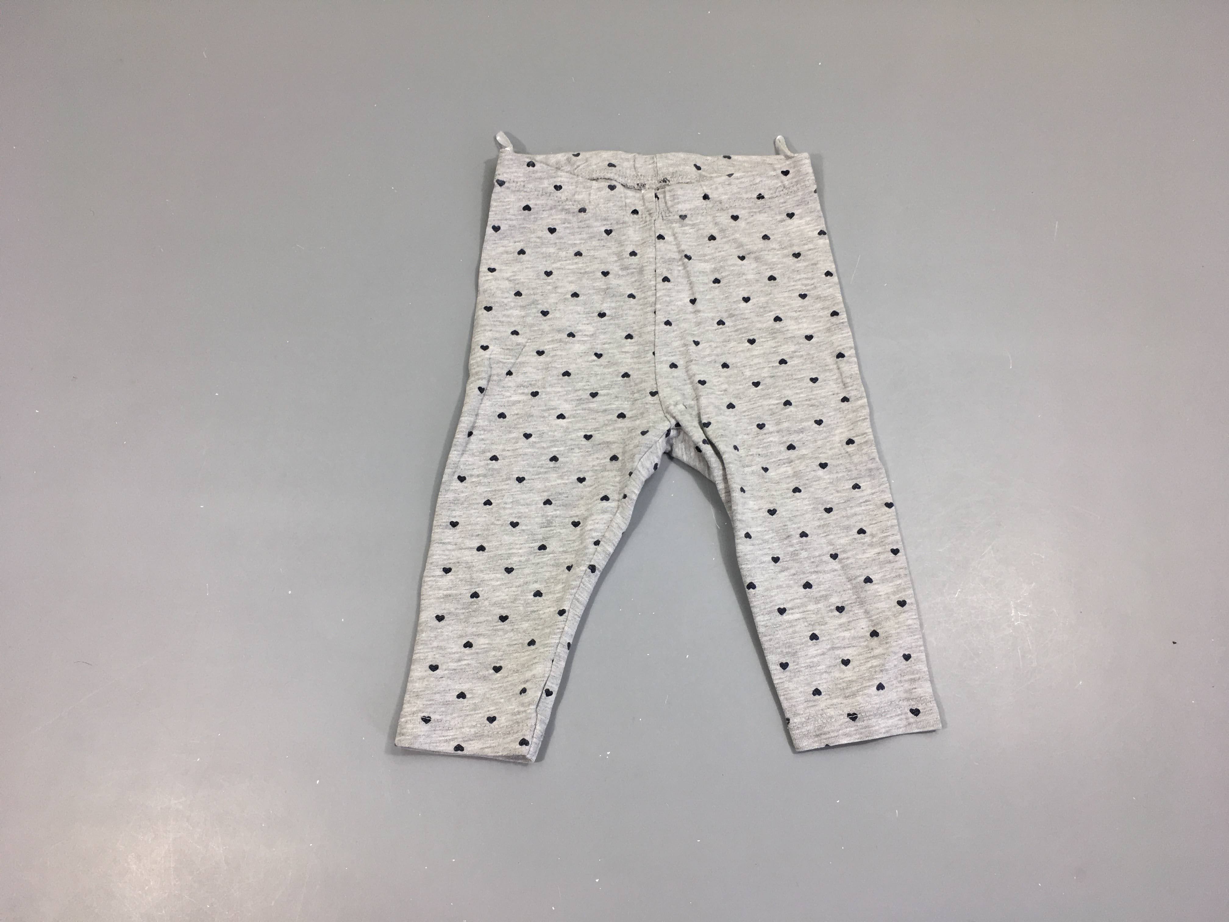 Legging gris chiné coeurs