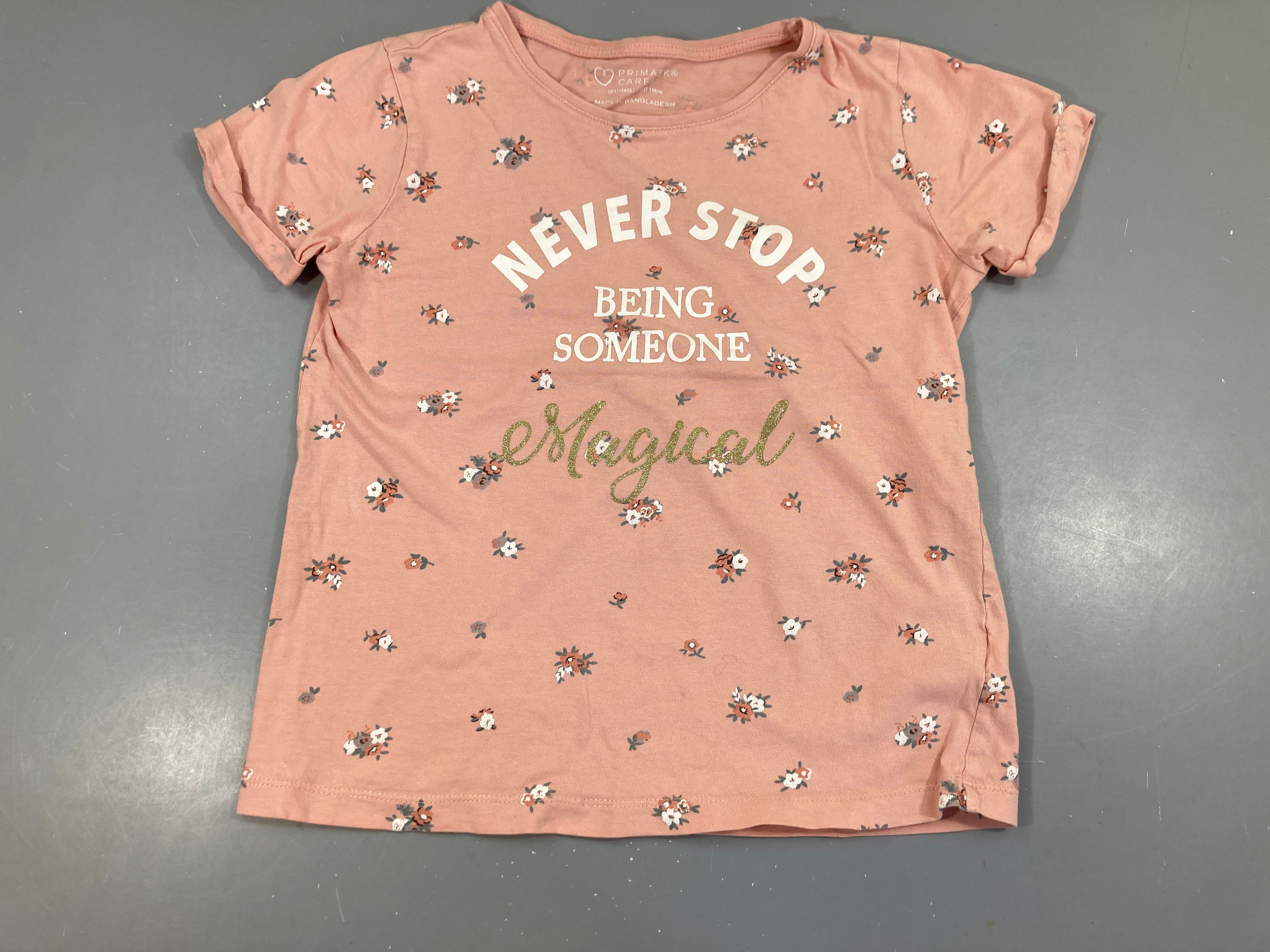 T-shirt m.c rose fleuri