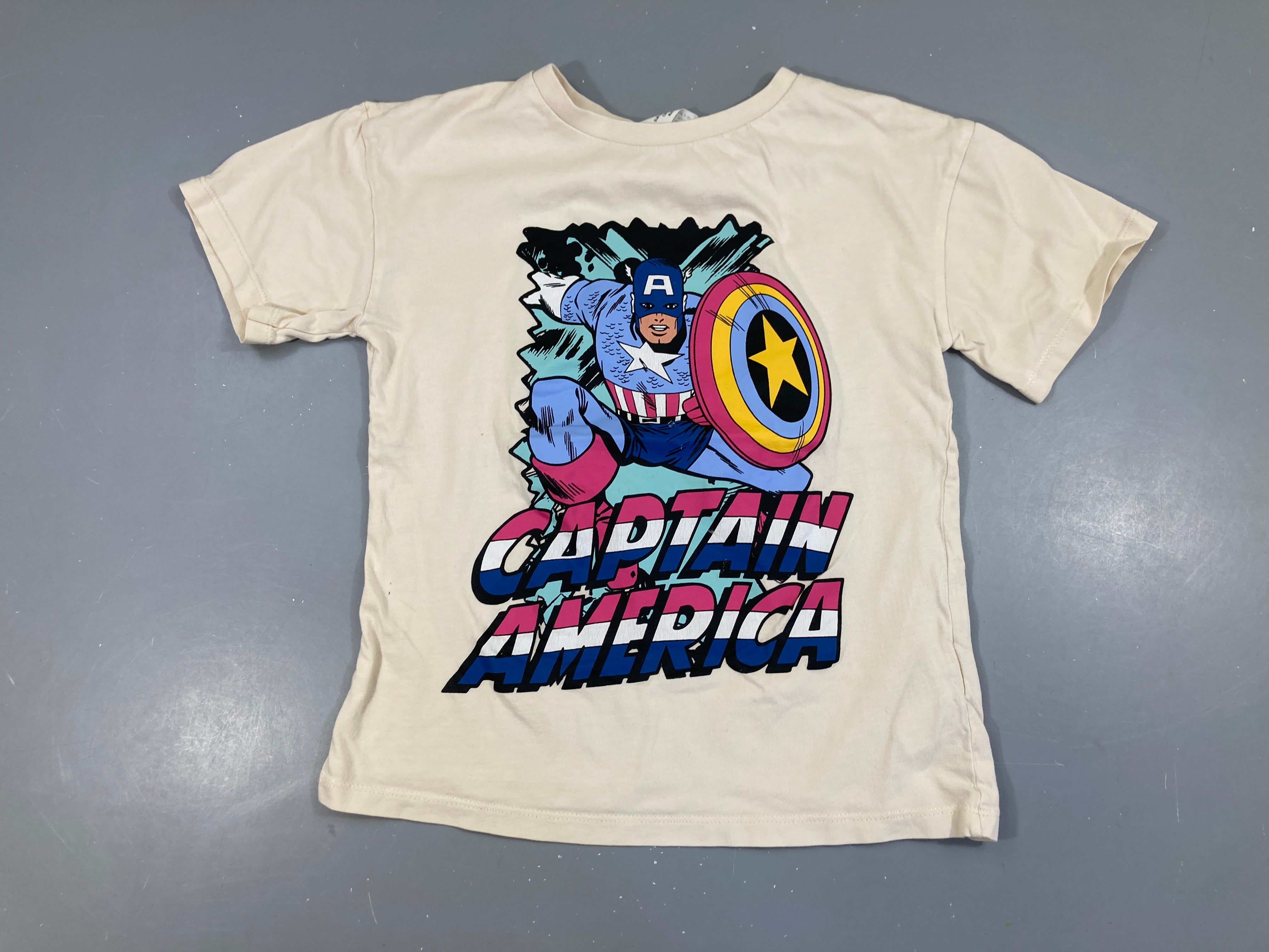 T-shirt m.c blanc Captain America