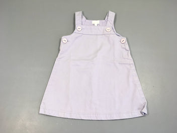 Robe salopette en toile lavande