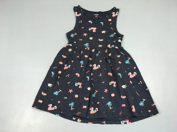 Robe s.m jersey bleu foncé motifs été