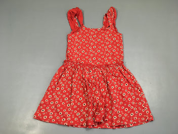 Robe m.c jersey rouge fleurie