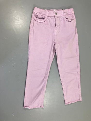 Pantalon lilas Skinny Effet effiloché bas, moins cher chez Petit Kiwi
