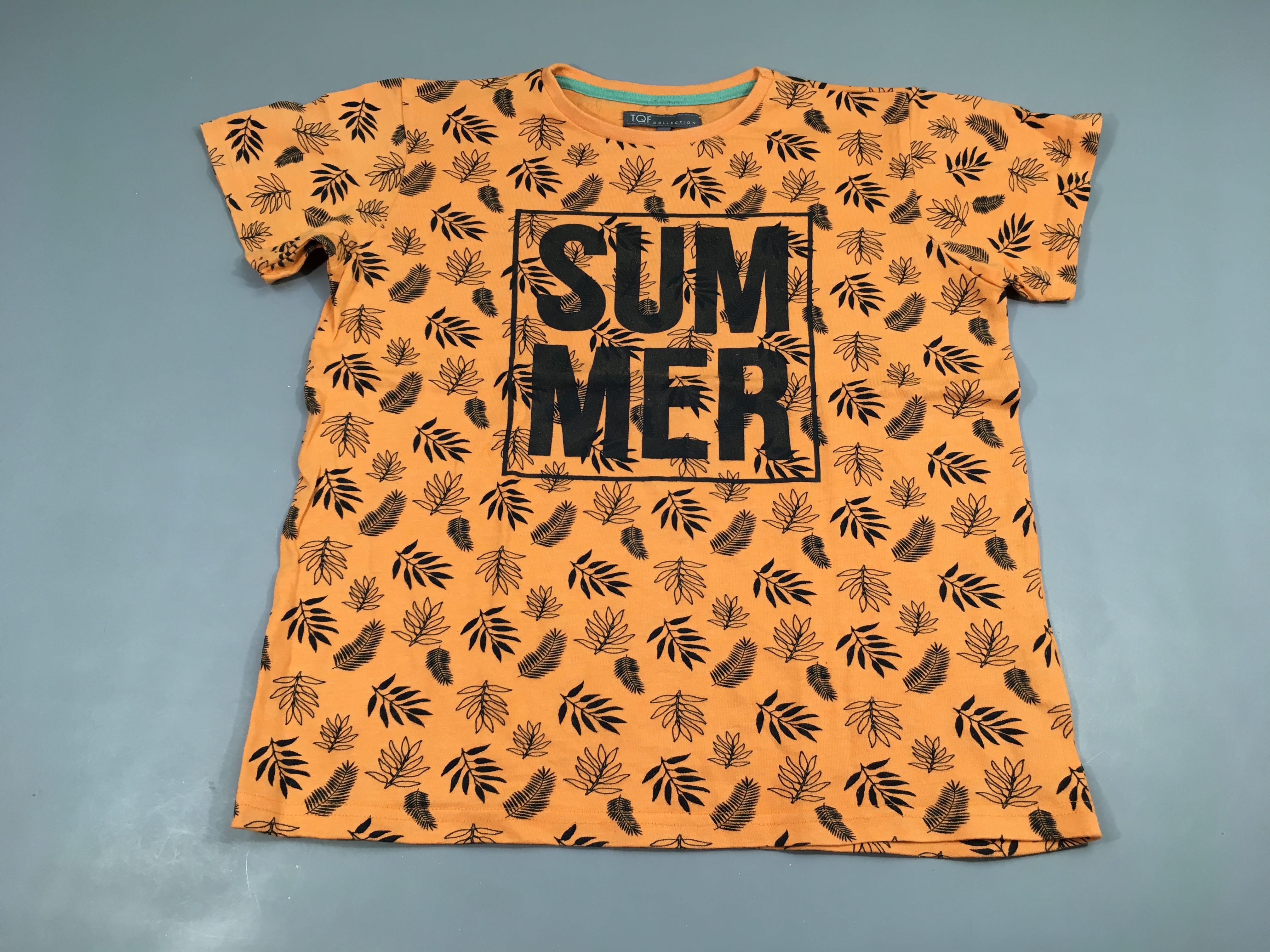 T-shirt m.c iange feuillage gris Summer légèrement bouloché