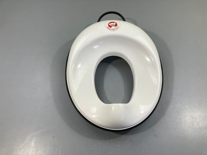 Réducteur de toilette blanc/bleu marine, moins cher chez Petit Kiwi