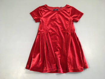 Robe m.c velours rouge