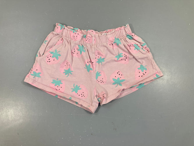 Short jersey rose fraise, moins cher chez Petit Kiwi
