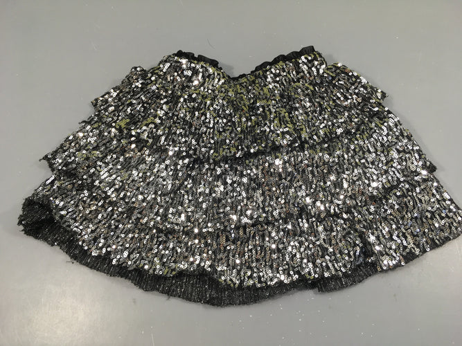 Jupe à volant sequins argenté, moins cher chez Petit Kiwi
