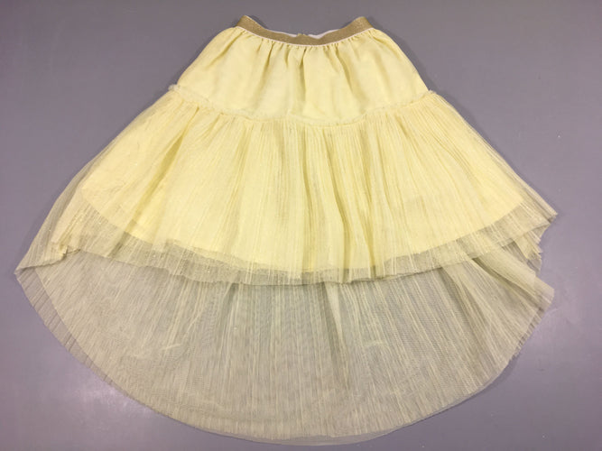 Jupe jaune tulle plissé pailleté, moins cher chez Petit Kiwi