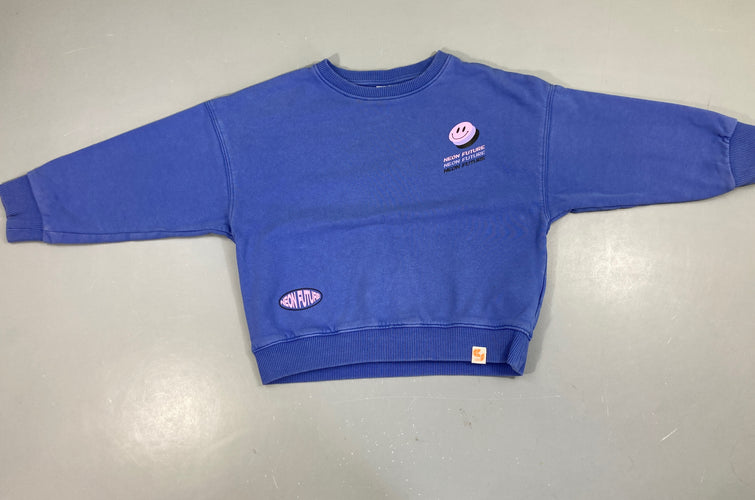 Sweat bleu s.miley, moins cher chez Petit Kiwi