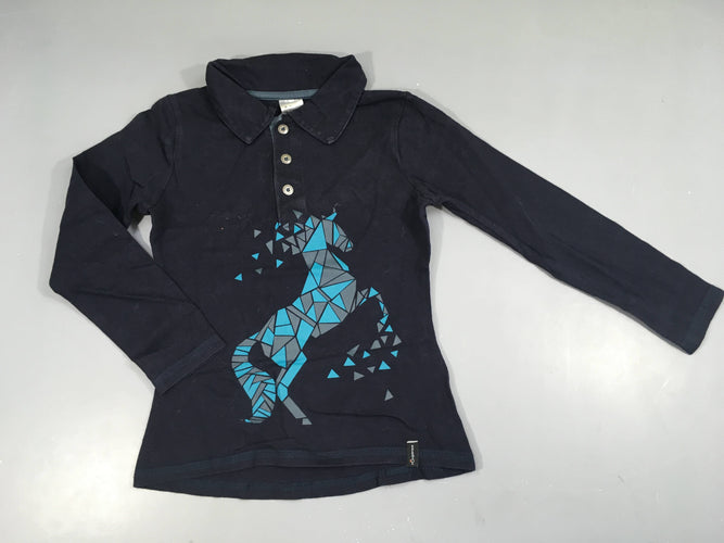 Polo d'équitation cheval géométrique, moins cher chez Petit Kiwi