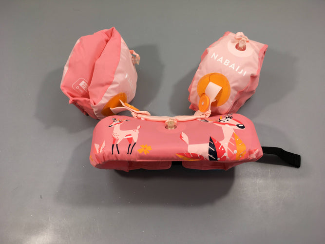 Brassards-Ceinture de piscine évolutif Nabaiji rose Gaselle 15à 30 kg, moins cher chez Petit Kiwi
