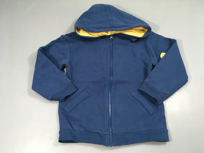 Sweat zippé à capuche bleu, moins cher chez Petit Kiwi