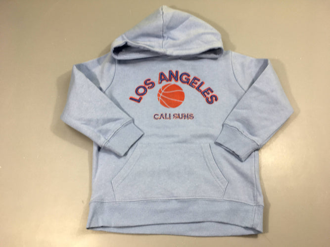 Sweat à capuche bleu Los Angeles, moins cher chez Petit Kiwi