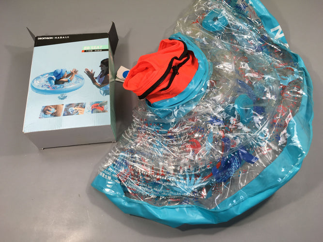 Bouée de piscine gonflable avec siège et poignées bébé 7-15 kg transparente BB Seat Nabaiji, moins cher chez Petit Kiwi