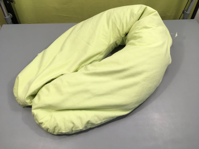 Coussin d'allaitement housse anis, légèrement tachée, moins cher chez Petit Kiwi