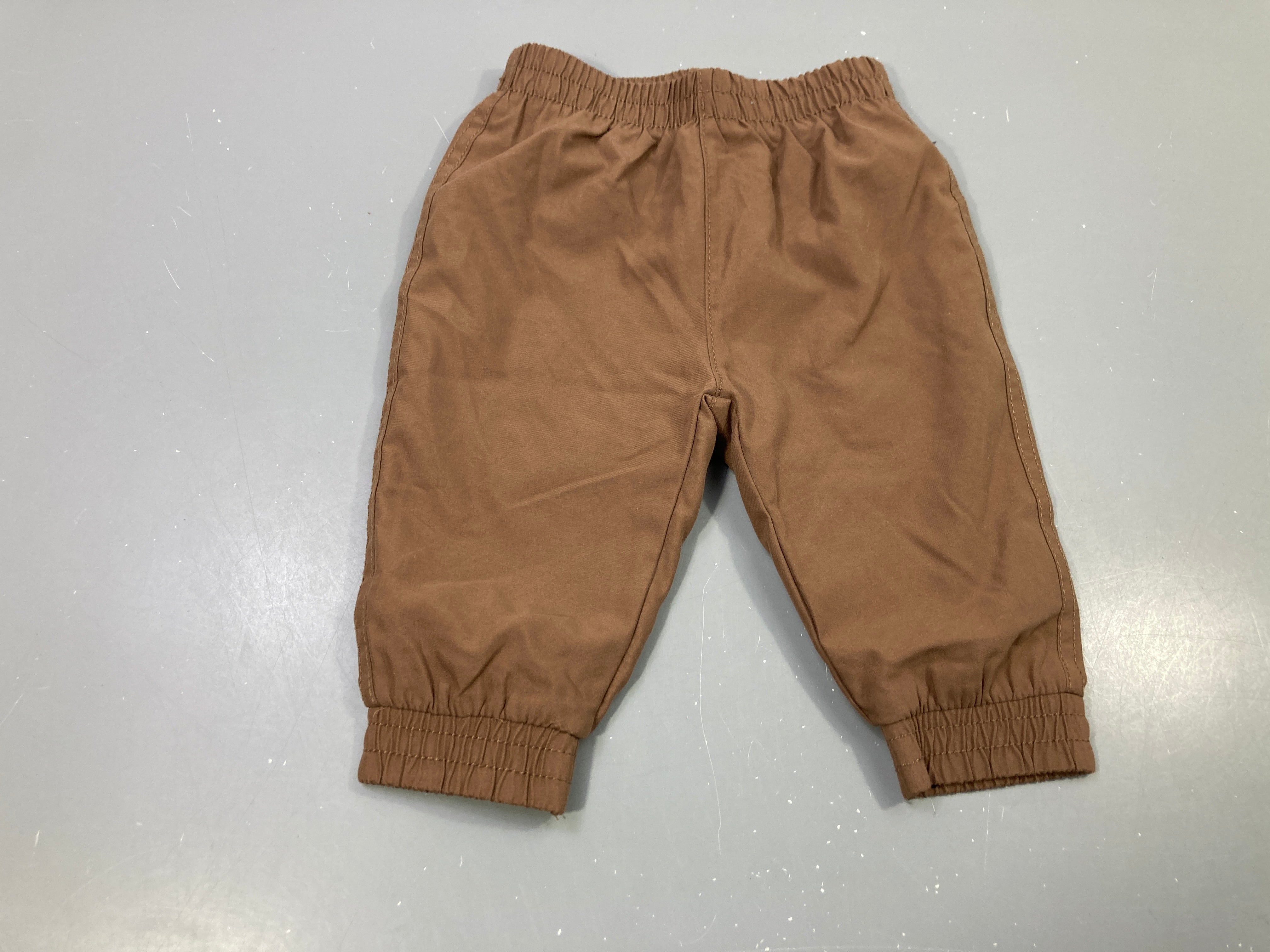 Pantalon souple brun taille élastique