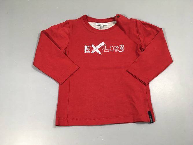 T-shirt m.l rouge Explorer, moins cher chez Petit Kiwi