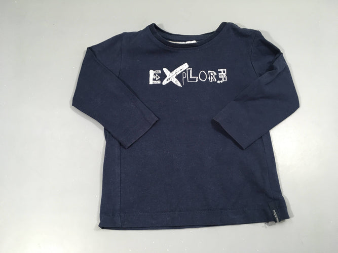 T-shirt m.l bleu foncé Explorer, moins cher chez Petit Kiwi