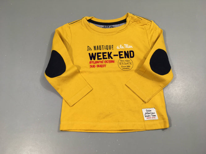 T-shirt m.l jaune we à la mer, moins cher chez Petit Kiwi