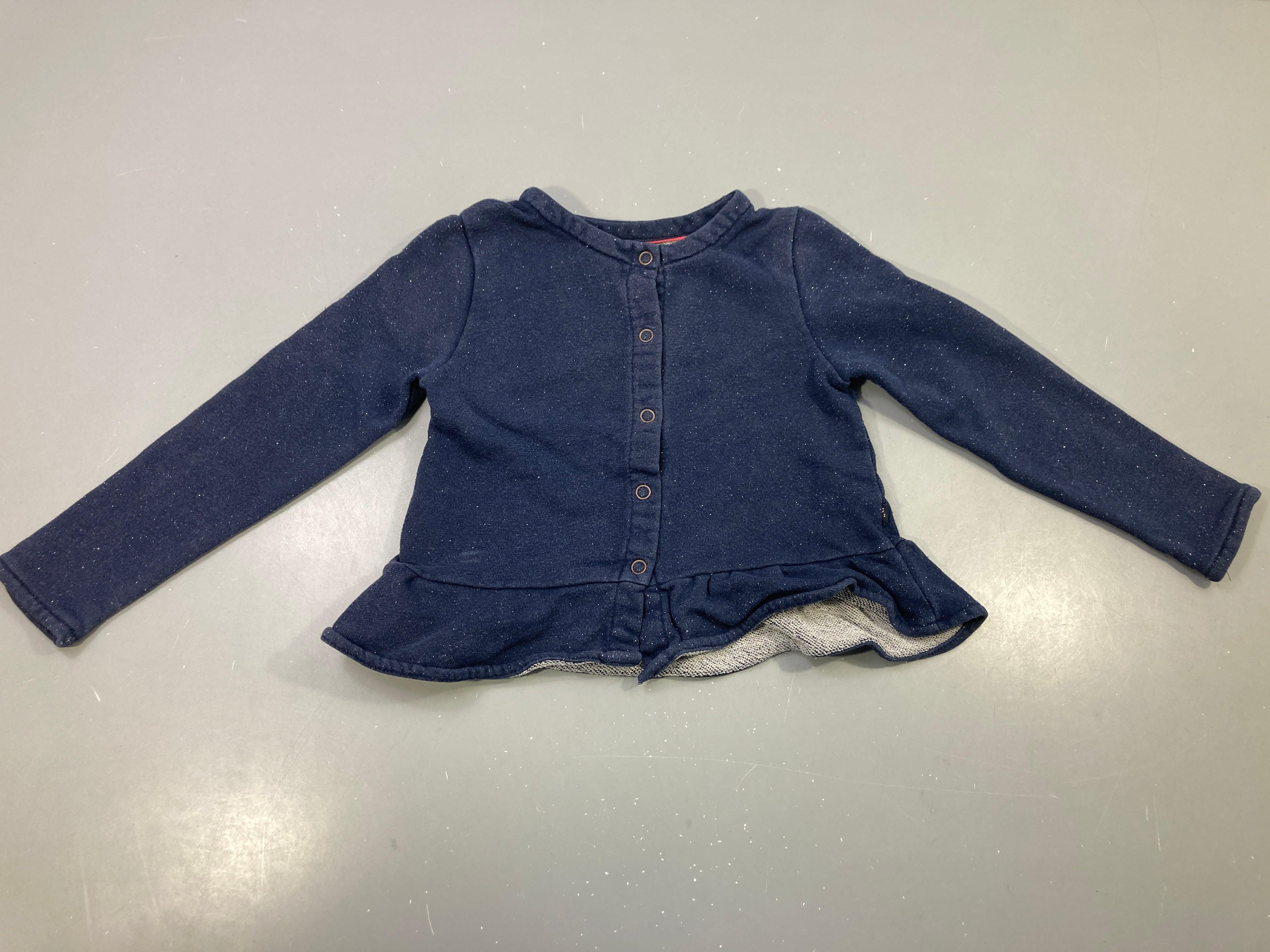 Sweat à pressions marine pailleté