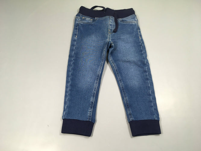 Jeans taille et chevilles élastiques, moins cher chez Petit Kiwi